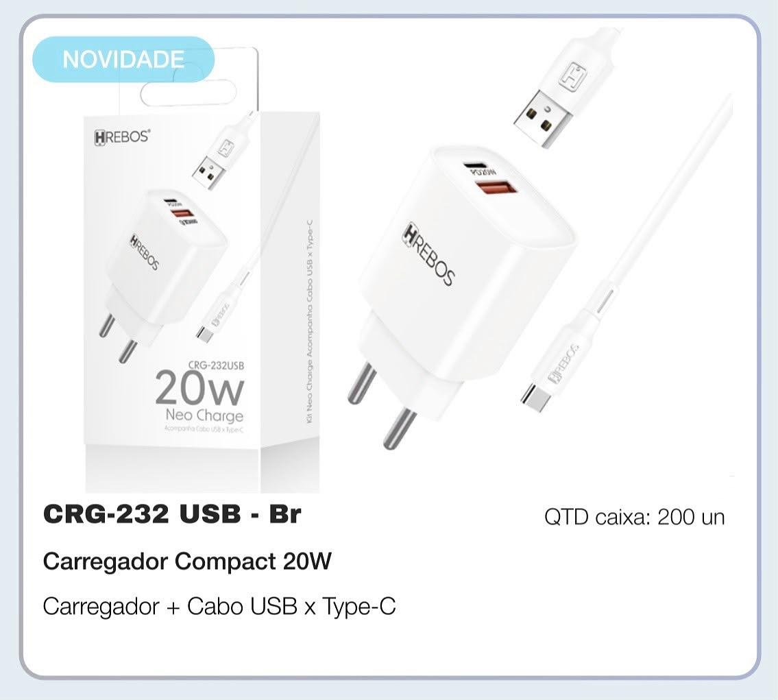 HREBOS - CARREGADOR NEO CHARGE + CABO USB/TC - Imagem 6