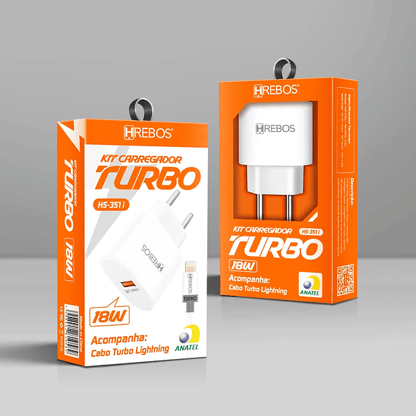 HREBOS - CARREGADOR TURBO 18W V8 - HS-351V - Imagem 2