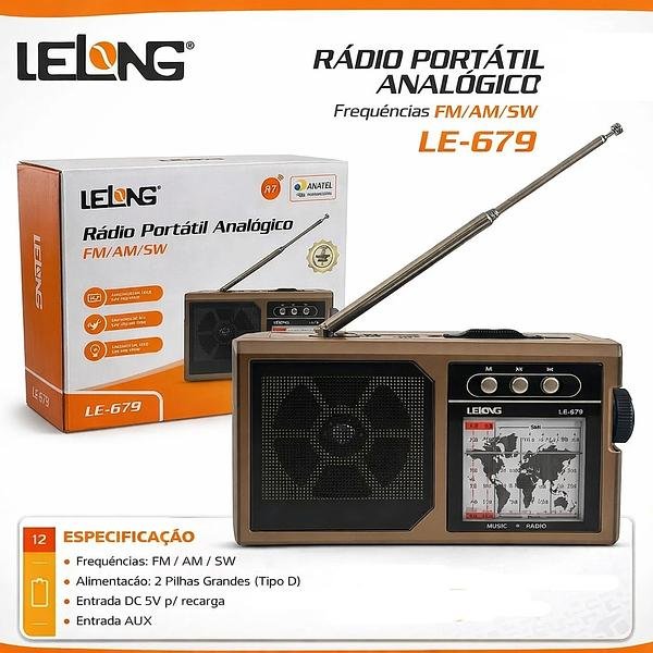 LELONG - RADIO PORTATIL ANALOGICO - LE-679 - Imagem 2