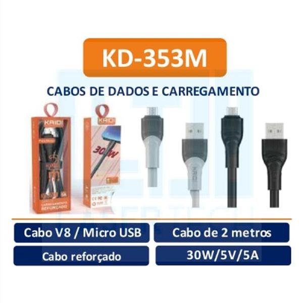 KAIDI - CABO DE DADOS REFORÇADO 2M V8 - KD-353M - Imagem 2