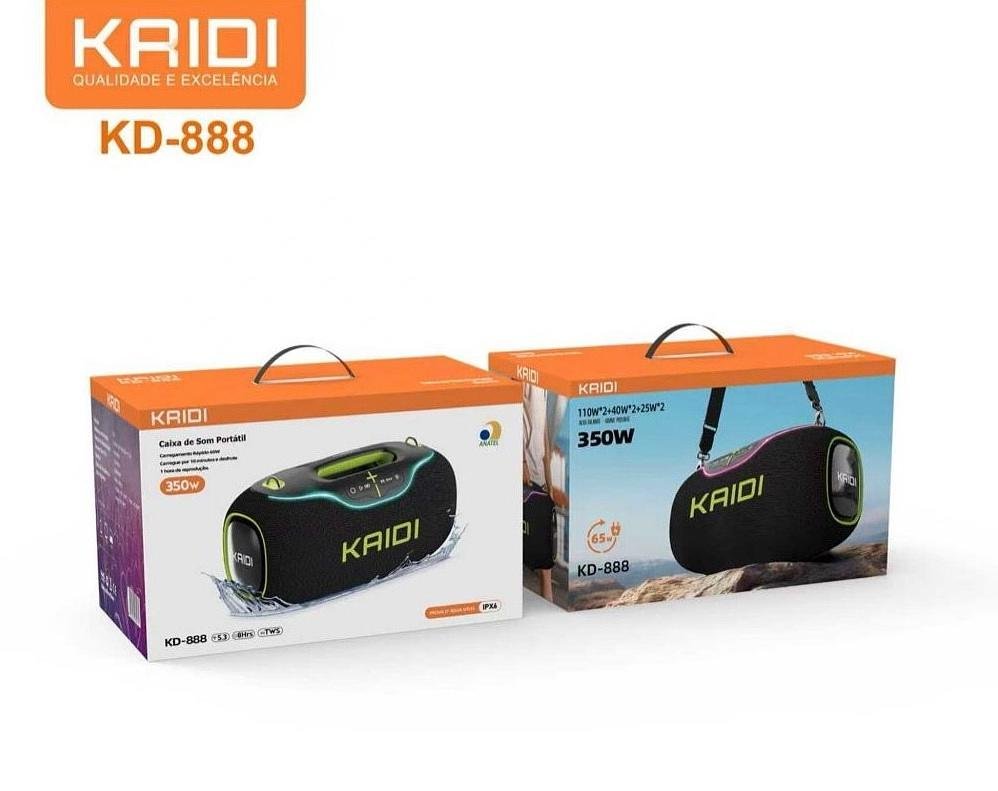 KAIDI - CAIXA DE SOM BLUETOOTH IPX6 350W - Imagem 6