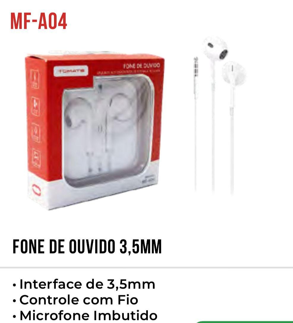 TOMATE - FONE DE OUVIDO CON MICROFONE | SEM BORRACHA 3.5mm - Imagem 3