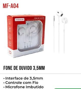 TOMATE - FONE DE OUVIDO CON MICROFONE | SEM BORRACHA 3.5mm