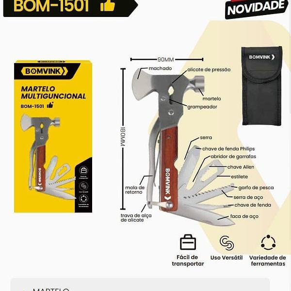 BOMVINK - MARTELO MULTIFUNCIONAL - BOM-1501 - Imagem 2