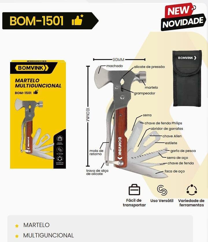BOMVINK - MARTELO MULTIFUNCIONAL - BOM-1501 - Imagem 3