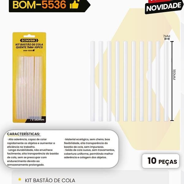 BOMVINK - KIT DE BASTAO DE COLA QUENTE COM 10 PEÇAS 7 a 10mm - BOM-5536 - Imagem 2