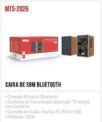 TOMATE - CAIXA DE SOM 100W ATIVA MONITOR BLUETOOTH ÓPTICO - MTS-2026 - Imagem 5