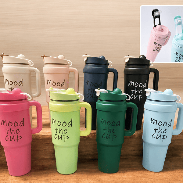 GARRAFA TERMICA MOOD THE CUP 1000ML COM ALÇA E TAMPA SEM GARANTIA - Imagem 2