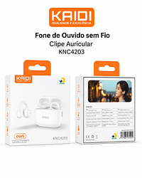 KAIDI - FONE DE OUVIDO SEM FIO OWS BLUETOOTH CLIPE AURICULAR - Imagem 3