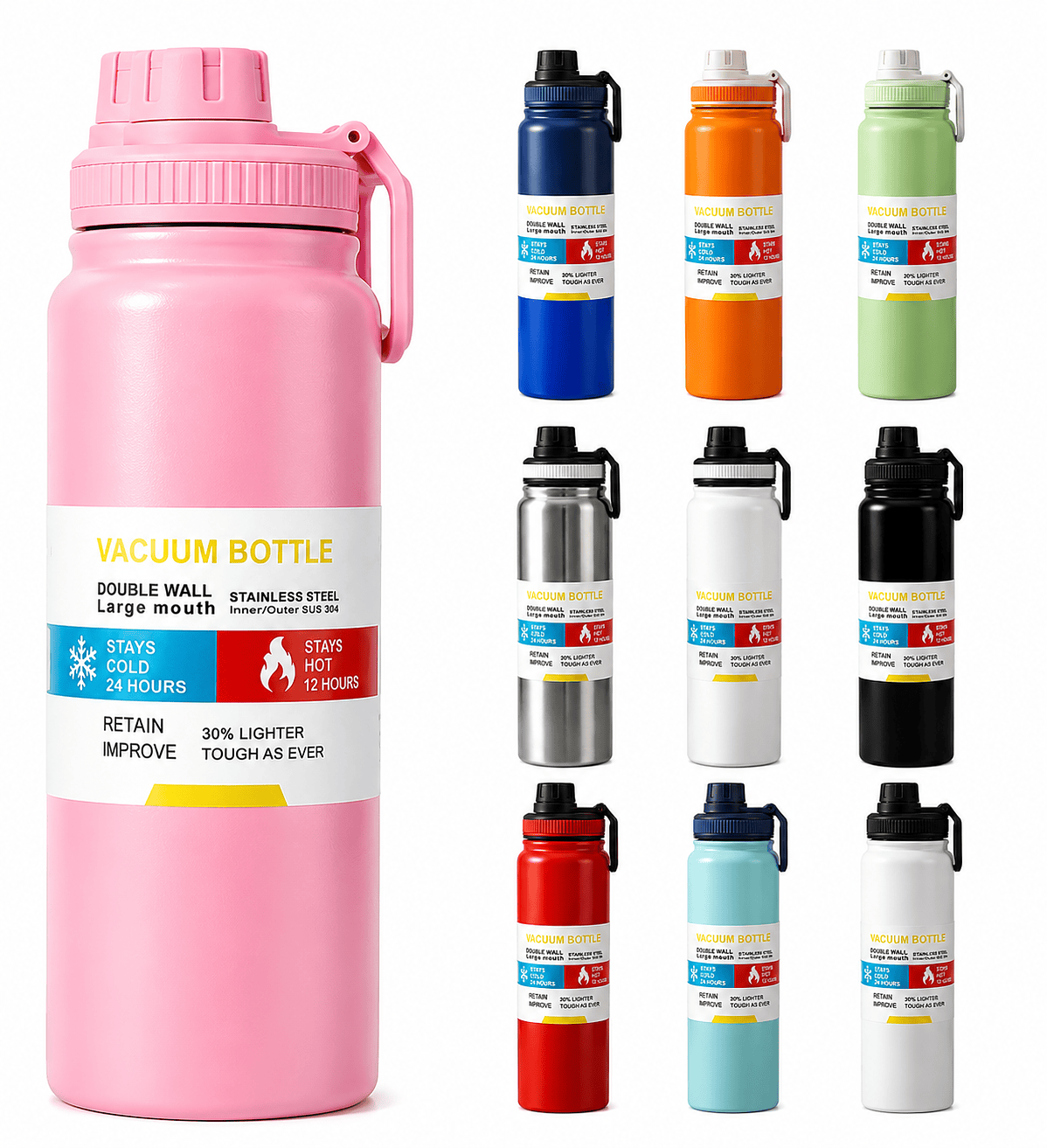 800ML - GARRAFA TERMICA SEM LOGO *SEM GARANTIA* - Imagem 3