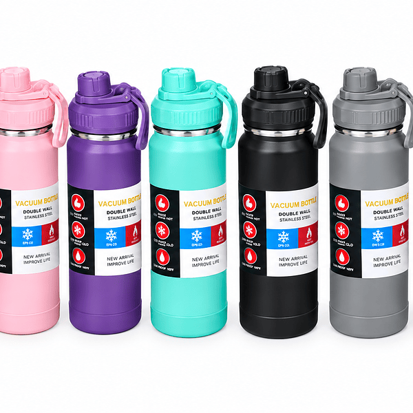GARRAFA 800ML COM BORRACHA * SEM GARANTIA * - Imagem 2