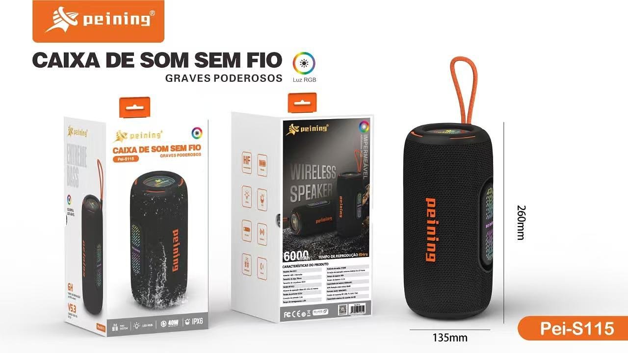 PEINING - CAIXA DE SOM SEM FIO - PEI-S115 - Imagem 5
