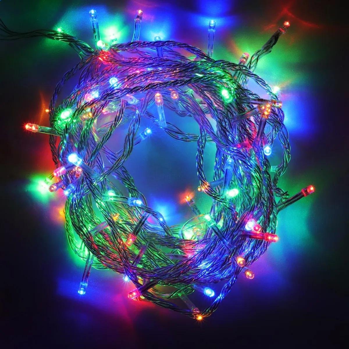 COLORIDO - PISCA DE NATAL COM FIO TRANSPARENTE 110V - Imagem 3