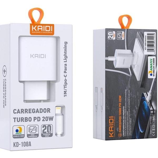 KAIDI - CARREGADOR TURBO 20W USB C - iOS - Imagem 2