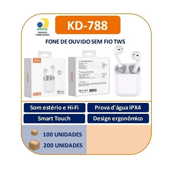 KAIDI - FONE BLUETOOTH TWS IPX4 5.1 - Imagem 5