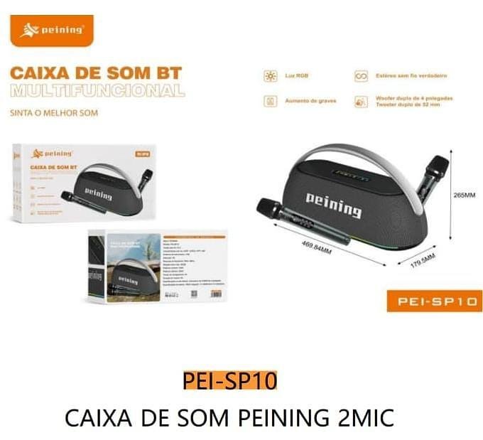 PEINING - CAIXA DE SOM MULTIFUNCIONAL DE 100W A 300W DE POTENCIA - PEI-SP10 - Imagem 3