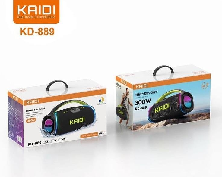 KAIDI - CAIXA DE SOM BLUETOOTH 300W IPX6 - Imagem 10
