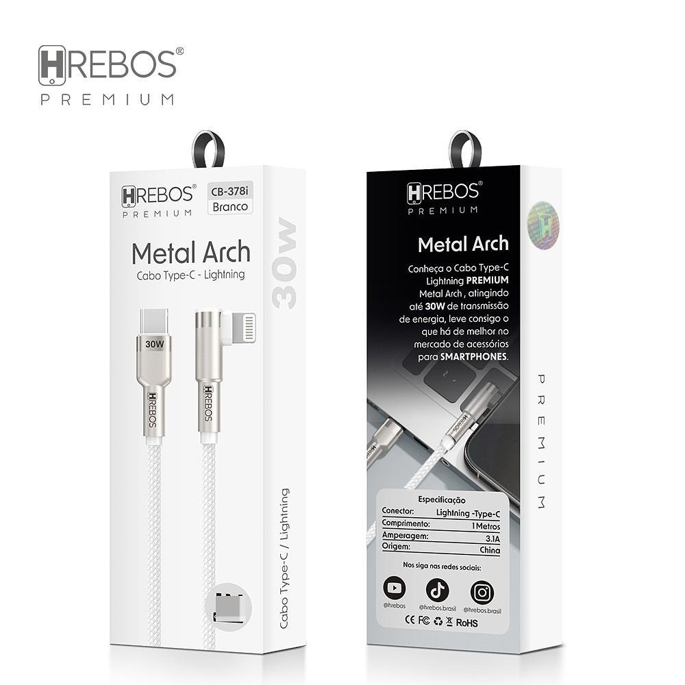 HREBOS - CABO METAL ARCH TURBO 2M TC iOS 90º - CB-379i - Imagem 3