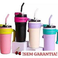 CANECA INOX CJ 860ML COM CANUDO DE METAL - SEM GARANTIA -SEM LOGO - Imagem 4