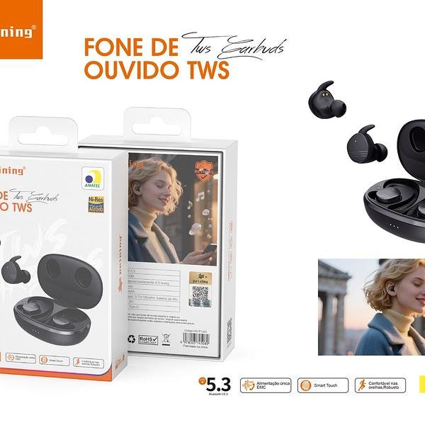 PEINING - FONE DE OUVIDO TWS 5.3 P1003 - Imagem 2